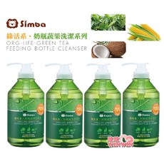 Simba 小獅王 綠活系奶瓶蔬果洗潔液 罐裝800mLx4, 1個