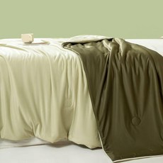 메종드라종 여름이불 시원한 쿨이불 쿨링 냉감, 텐더 그린 진녹색