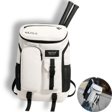 대용량 백팩 스포츠 가방 배드민턴 스쿼시 라켓백 헬스 여행 노트북 다기능 수납백, 화이트, 1개