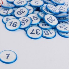 링셀 숫자번호판 원형번호스티커, 파랑