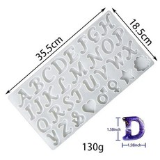 레진 몰드 공예 UV 아트 재료 에폭시 수지 키트용 알파벳 실리콘 글자 문자 모양 세트 DIY 펜던트 만들기, 1. 1Pcs Letters 1, 1개