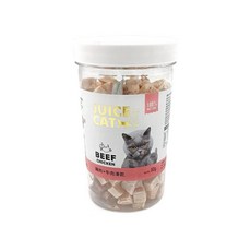 JUICE CATS 貓咪零食 雞肉丁凍乾 80g, 1個, 雞肉+牛肉