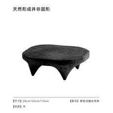 미니 전통 다과상 티테이블 차상 반상 교자상 개다리소반 탄화목, 1개, 9_블랙 네 개의 다리 사각