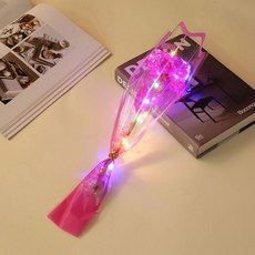 향 영원히 인공 장미 귀여운 토끼 귀 꽃 부케 결혼식 발렌타인 데이 어머니의 날 스승의 날 선물 홈 데, Rose Red, 1개