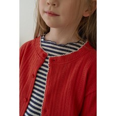 Olli kids 莓果小白滾邊開襟外套 正韓女童裝 90cm-150cm