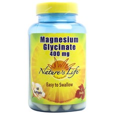NATURAL BALANCE 甘氨酸鎂 400 毫克軟膠囊, 1個, 60 件