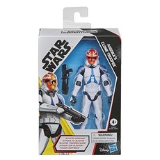 STAR WARS Galaxy of Adventures 아소카의 클론 트루퍼 장난감 12.7cm(5인치) 스케일 액션 피규어 재미있는 블래스터 액세서리 기능 만 4세 이상