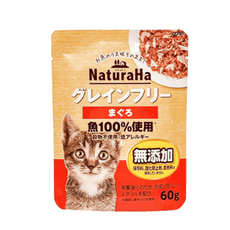 NaturaHa 無穀鮪魚鮮肉主食餐包 貓咪零食 60g, 12個, 鮪魚