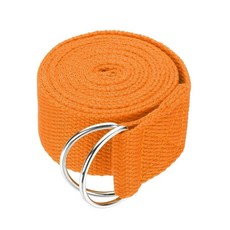 YELARXI 스트레칭을 위한 요가 스트랩 운동용 스트레치 밴드 1.8m(6피트) 및 오렌지 조절 가능한 금속 D링 버클 요가 밴드 - 필라테스/체육 피트니스/체육관 운동 댄, Orange