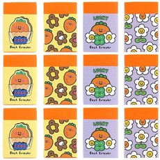 핑크풋 500 당근 잘 나가 지우개, 4색 혼합, 3세트