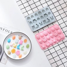 실리콘 몰드 - 토끼 달걀 부활절 18구