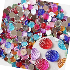 자재 단면비즈(볼록원형_칼라혼합) 일천개입 x1봉, 본상품