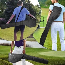 골프하프백 캐디백 휴대용 하프백 접이식 경량 골프채가방 골프가방, A타입, 블랙