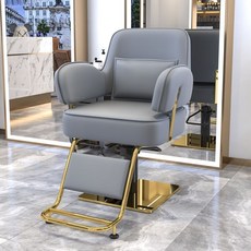 美髮店理髮店椅子髮廊專用理髮椅美髮椅網紅剪髮椅可陞降座椅剪髮椅子 美容椅 複古理髮椅 髮廊椅 剪髮椅, 不鏽鋼霧霾灰（燙染專用）