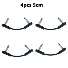 기타 이펙트 페달용 Miwayer 플랫 케이블 6.35mm TS 직각 5~50cm/공간 절약/클리어 사운드/4개 세트, 06 4pcs TS 5CM