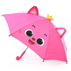 귀여운 핑크퐁 얼굴 유아용 캐릭터 장우산 아동 어린이집 유치원 등원템