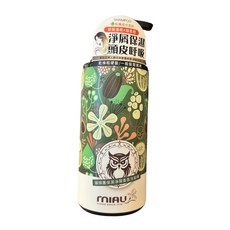 MIAU貓頭鷹保濕淨屑香氛洗髮精，溫和潔淨頭皮，適用於乾燥、粗硬髮質, 500g, 1件