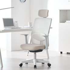 유어체어스 국내생산 첼로 책상 컴퓨터 사무용 사무실 공부 학생의자, 햇살베이지 허리받침세트