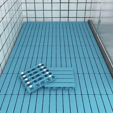 욕실 매트 4cm 4개 24.5x24.5cm 그레이, 4cm 블루