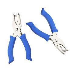 KINGSUPER 슈퍼 0.6cm1/4인치 싱글 홀 펀처 원형 종이 펀치 금속 휴대용 종이 펀치 원형 구멍 DIY 공예 태그용 2개 블루