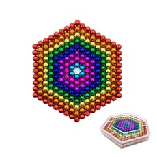 비즈 마그네틱 취미 자석 구슬 블록 성인용, 5mm 육각형 멀티컬러 216피스