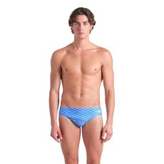 ARENA 남성용 퍼포먼스 모노그램 수영 브리프 운동용 수영복 트레이닝 144856