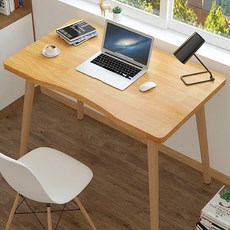 다담마루 700 800 1000책상 원목느낌 화장대 라운딩테이블 1인용식탁 간이테이블 컴퓨터책상, 우드(베이지)