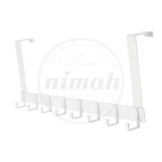 님아 화이트 8구 도어 후크 53x18cm 문걸이옷걸이