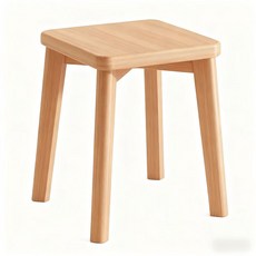 걸상사각 스툴나무로 만든 거화장대 걸상, 1개, 원목색