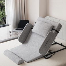 침대등받이 전동 등받이쿠션 허리지지대 보조 간호, 02. 75와이드숏-고밀도스펀지-초록, 1개