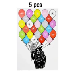 사격장 연습 총기 에어소프트 던지기 칼 페인트볼 양궁용 붙지 않는 종이 타겟 5개, 02 5pcs Joker, 1개