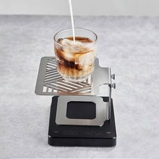 키밍 커피 저울 높이조절 거치대 머신 샷잔 받침대 pre+7043QO, 실버, 본상품선택