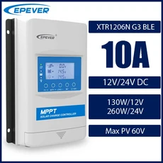 EPEVER 10/20/30/40A MPPT 솔라 컨트롤러 Bluetooth XTRANG3BLE 100V 패널 내장 배터리 없음 모니터, 01 빠른  Mainland, 06 XTRA1206NG3BLE