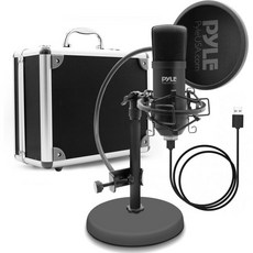 USB 마이크로폰 팟캐스트 녹음 키트 오디오 심장형 콘덴서 마이크 및 데스크탑 스탠드와 팝 필터 포함 게임 플레이 PS4 스트리밍 팟캐스트 스튜디오 유튜브용 윈도우 맥, USB 마이크로폰 팟캐스트 녹음 키트 오디오 심장형 콘