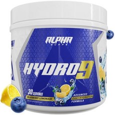 Alpha Supps Hydro 9 Aminos | EAA + Hydration Formula | Essential Amino Acids EAAs Powder with BCAA, Blueberry Lemonade, 30 Servings (Pack of 1), 1개