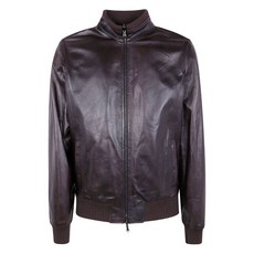 바르바 골지 레더 재킷