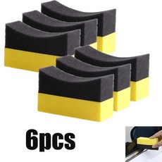자동차 휠 청소 스폰지 타이어 세척 와이퍼 물 흡수 패드 왁스 연마 브 도구, 4. 6pcs, 1개