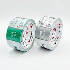 3M 청테이프 2개입/초록색 은색/면테이프/청면테이프, 1세트