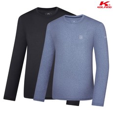 콜핑 남성 봄 스판 기능성 투톤 라운드 티셔츠