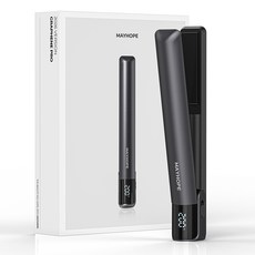 [1분 쾌속발열] 메이홉 무선 고데기 휴대용 여행용 판고데기 미니 매직기, 그레이, MA-0300