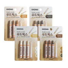 오공 목재흠집 우드픽스 크레용 마루 가구 흠집보수제 강마루 강화마루 원목 바닥 찍힘 셀프 메우기 수리 밝은색 중간색 어두운색, 1개