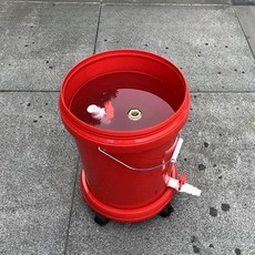 양동이 말통 세차 이동식 청소 받침 20L 휠 베이스 버킷 커버