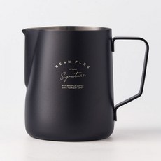 빈플 스팀피쳐 라떼아트 600ml 눈금 용량표시 밀크저그 벨크리머 테프론 블랙, 1개