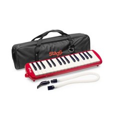 스태그 MELOSTA32 RD 멜로디카 레드 Stagg MELOSTA32 RD Melodica Red, 1개, 빨간색