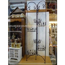 House傢飾 復古屏風六格花架/花器/園藝造景(大型) 限量款