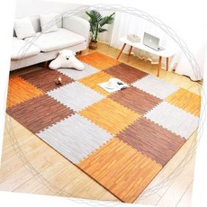 퍼즐매트 우드패턴 층간소음방지 거실 놀이방 베란다 조립식 바닥재, 1개, 아이보리