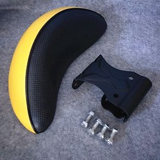 바이크 등 쿠션 등받이 전동 배달통 허리쿠션 부품, 등받이 옐로우  세트