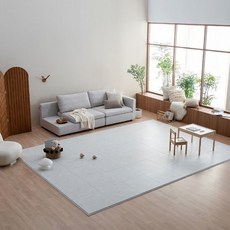 코지 TPU 퍼즐매트 200cm x 150cm 12장 1세트 축소 확장가능 거실 복도 아이방 베란다 층간소음방지, 스톤 그레이, 12개
