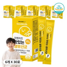 맛있게 간편 한 포 19종 생유산균 아연 셀렌 비타민 영양제, 2g, 6박스