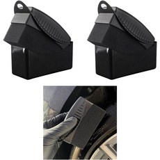 오 2 PCS 어 드레싱 어플리케이터 재사용 가능한 자동차 샤인 스펀지 패드 뚜껑 내구성 있는 폼 휠 디 차량 연마 청소용 블랙, Yellow